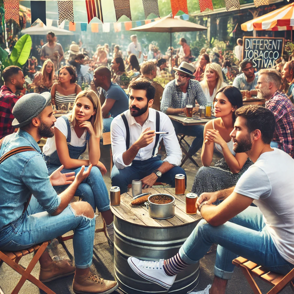 Smoking Festival People Enjoying Eachother