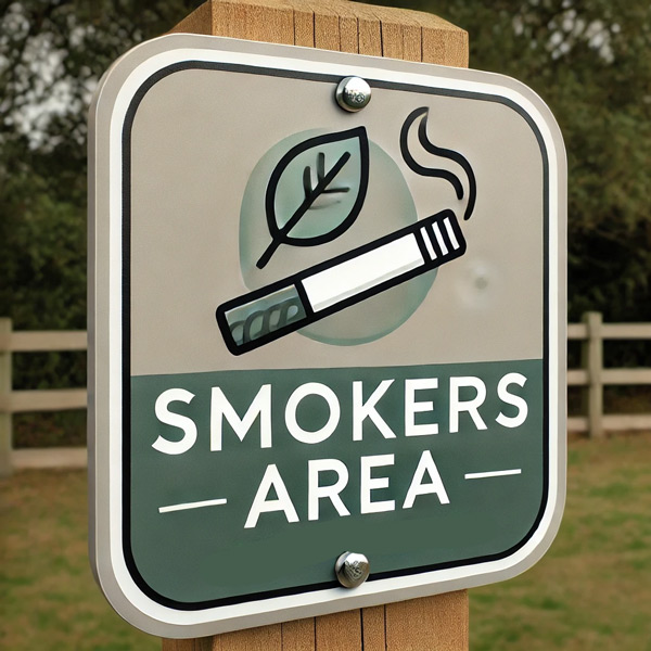 user smokers area when outdoors