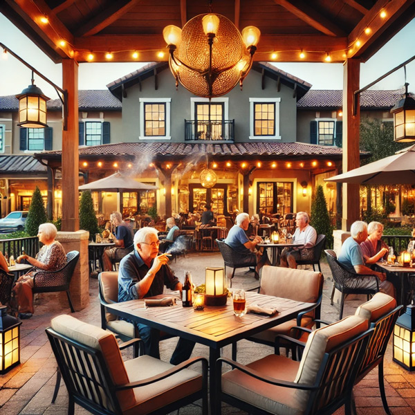 Outdoor Restaurants that Permit Smoking in The Villages, Florida