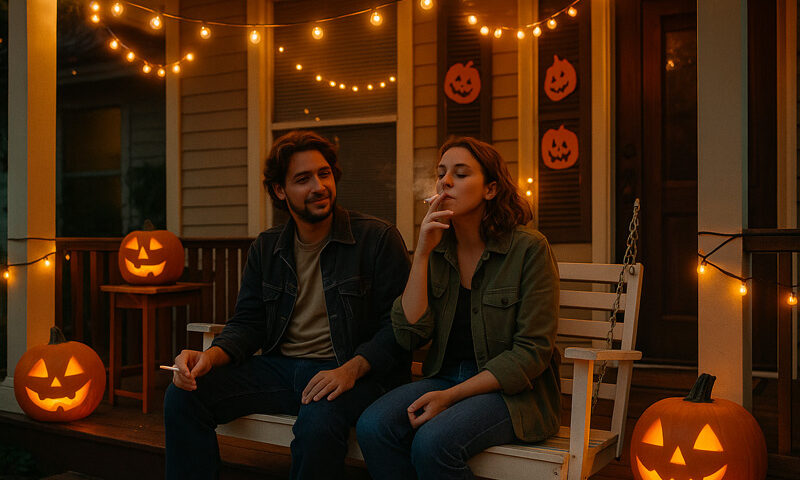 Spooky Season, Smoky Vibes: A Halloween Guide for Smokers in Leesburg & Mount Dora 6 Porch Smoking Setup for Halloween