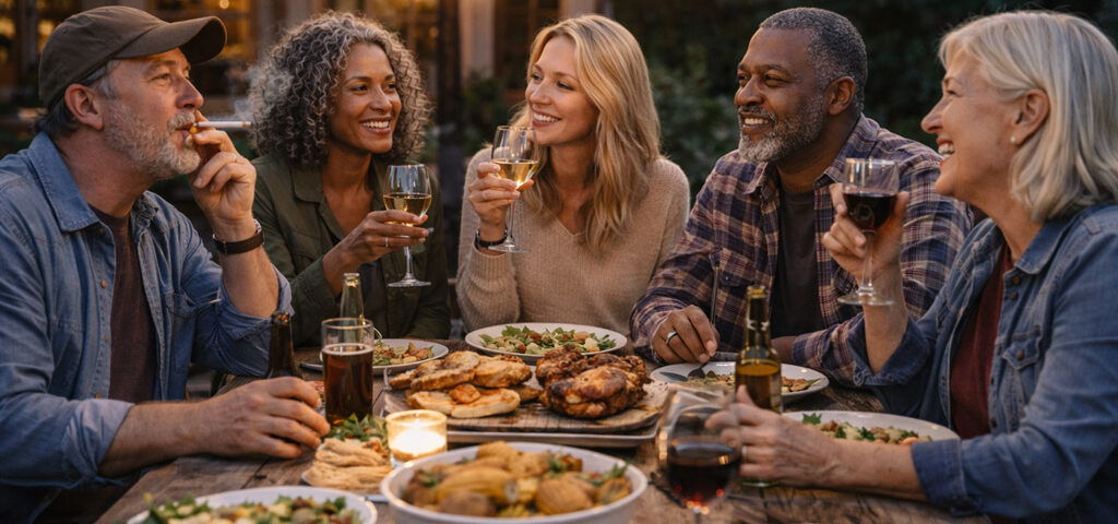 Start the Year Fresh: Why January Is the Best Time to Roll In-Store 6 Smoking with Friends at Dinner Outside