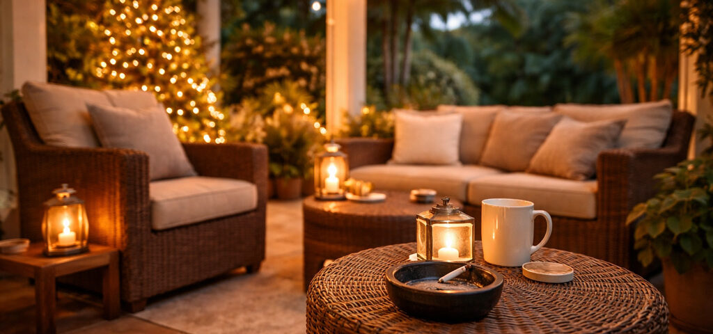 Holiday Hosting for Smokers: How to Enjoy the Festivities Without the Smell or Stress 6 Hosting Holidays - Patio Setup