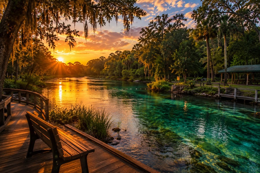 15 Summer Day Trips from Ciggys4Less for the Best Florida Sunsets 6 sunset at Crystal River Florida